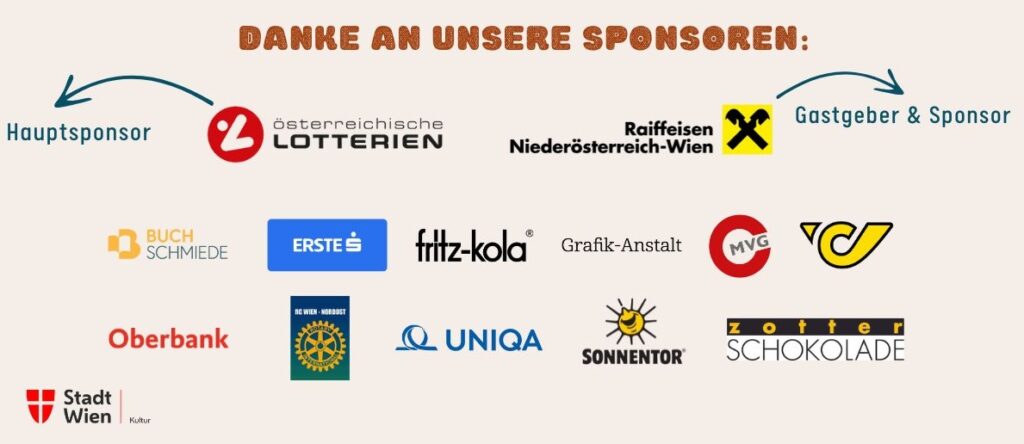 Logos der Sponsoren des Literaturpreises Ohrenschmaus 2025